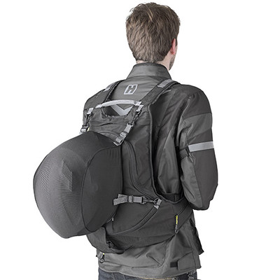 Porta cascos extraíble en la mochila EA104B de Givi